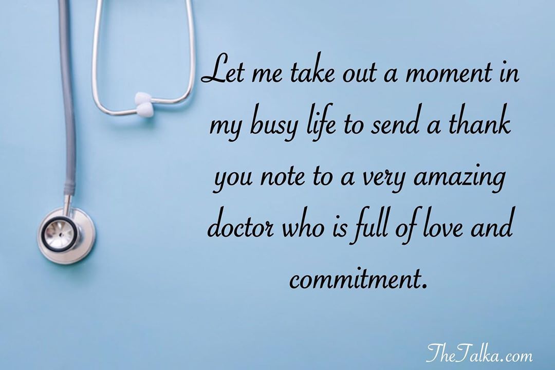Thank You Messages For Doctors 